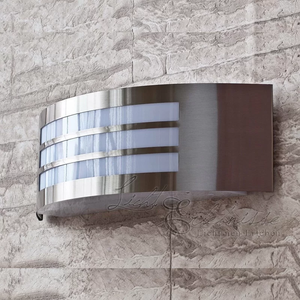 Lámpara de Pared Exterior <span class=keywords><strong>KANGHUI</strong></span> Moderna de Acero Inoxidable Pulido, Resistente al Agua, con Difusor Transparente de PC, CRI 50, para Jardín y Porche, E27 - Product Image 4