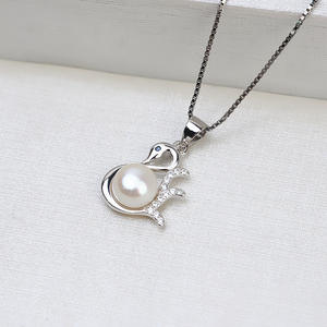 Pendentif pour cheveux en argent S925, tendance féminine, support pour perle de 7-8 mm, 1472, accessoires de bijoux DIY, composants semi-finis - Product Image 2