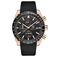 <strong>Best</strong> <strong>Selling</strong> <strong>Luxury</strong> Fashion Style <strong>Men's</strong> Alloy Sport Chronograph Quartz <strong>Watch</strong> Silicone Strap Luminous Waterproof Calendar Casual