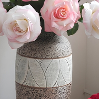 Bouquet de roses artificielles roses en tissu, fleurs faites à la main, arrangement floral pour mariage, décoration de la maison