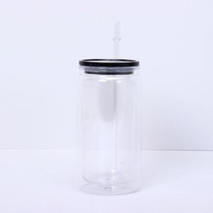 Gobelet isotherme tendance et coloré de 47 cl en plastique à double paroi avec paille et poignée pour la maison, le bureau et l'usage quotidien - Product Image 4