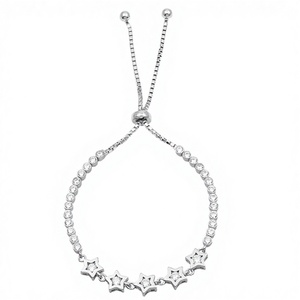 Bracelet à breloques en argent 925 pour femme, design étoile de neige, classique, zircon, anniversaire - Product Image 2