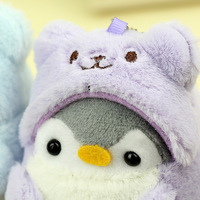 Songshan Toys Venta al por mayor: Colgante de peluche para mochila de pareja, muñeco de peluche transformable de oso y pingüino, llavero para máquina de garras