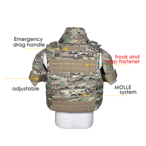 เสื้อกั๊กยุทธวิธีแบบปลดเร็ว MOLLE ลายพรางป้องกันเต็มรูปแบบสำหรับกิจกรรมกลางแจ้ง (ผ้าไนลอน 1000D) - Product Image 3