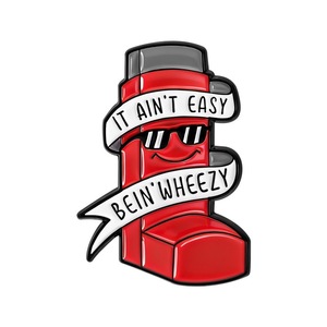 เข็มกลัดเคลือบลายตลกๆ รูปนางฟ้าสีชมพู สำหรับผู้ที่เป็นโรคหอบหืด ไม่ใช่เรื่องง่ายที่จะมีอาการหายใจติดขัด ของขวัญเครื่องประดับสำหรับสาวๆ - Product Image 6