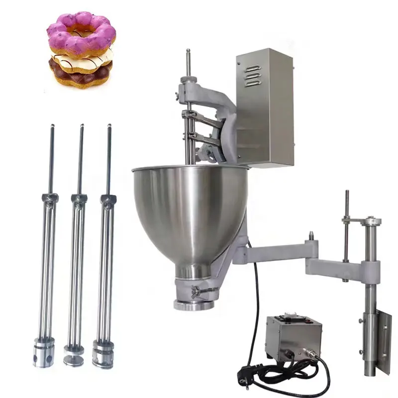 Automático Completo Nenhuma Vara Lokma Mini Maquinaria Doce Do Cortador De Fritadeira De Rosquinha E Jam Donut Que Faz A Máquina Com Um Tanque De Óleo