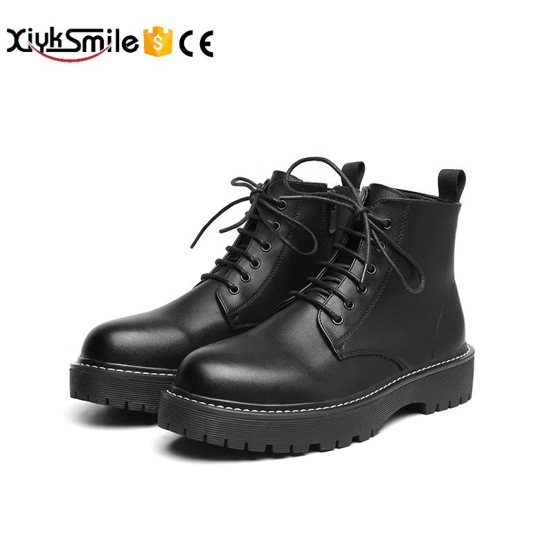 6 hole thick bottom Martin boots classic British style mid-top shoes boots man