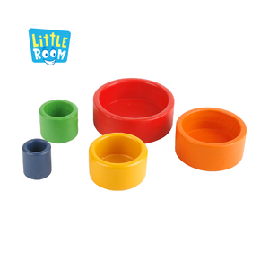 Set di Blocchi da Costruzione Educativi in Legno Colorato per Bambini, Arcobaleno Impilabile, Fornitore Premium, Giocattolo STEM Personalizzato in Faggio - Product Image 2