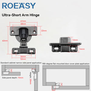 Charnière amortie <span class=keywords><strong>à</strong></span> bras ultra-court Portes dissimulées <span class=keywords><strong>à</strong></span> fermeture douce pour armoires <span class=keywords><strong>peu</strong></span> profondes Utilisation hospitalière Machine <span class=keywords><strong>à</strong></span> laver ultra-étroite - Product Image 5
