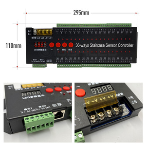 36 cách cầu thang trường hợp điều khiển 5-24V 2A * CH PIR cảm biến chuyển động cầu thang chiếu sáng - Product Image 2