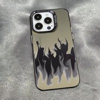Coques de téléphone antichoc de luxe Blue-Flame en TPU+PC pour 17 16 15 Plus Pro Max 14 13 12 11, avec protection personnalisée et logo photo
