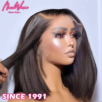Perruque Bob Courte Ultra-Lisse de 12 Pouces, Couleur Naturelle, Cheveux Vietnamiens Bruts, Perruque Frontale en Dentelle HD Transparente de 10 Pouces en Cheveux Humains Vierges