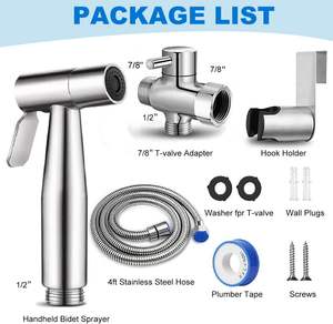 Moderno Rociador de Bidé de Acero de Alta Presión para Uso en Hoteles, Rociador Vertical Portátil para Inodoro - Product Image 6