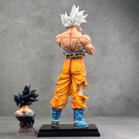 Figurine PVC Dragon Ball Z Ultra Instinct Son Goku 36CM avec deux têtes, modèle de statue, jouet, poupée, figurine, ornement, décoration d'intérieur