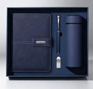 Promotional Wholesale Business Luxury Customizable PU Leather A5 Notebook Gift Set With <b>Pen</b>, Thermal Mug and USB - Product Image 1