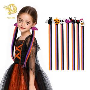 <strong>Kids</strong> Orange Purple Black Synthetic Hair Tinsel Mixed Cartoon Barrettes Girls Party <strong>Costume</strong> Hair Accessories - Product Image 1