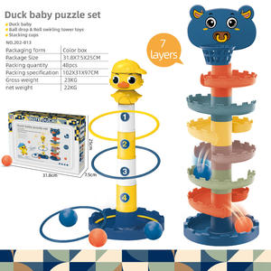 Rullino a sfera vorticoso torre di apprendimento Go Ball Ramp Stack per sviluppo giocattolo per bambini orbitale Spinning divertente Set - Product Image 3