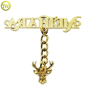 Không Thấm Nước Khăn Kim Loại Thư Biểu Tượng Phụ Kiện Kẽm Hợp Kim Quần Áo Kim Loại Nhãn Hiệu Mạ Vàng Kim Loại Thẻ Tên Cho Phụ Nữ Áo - Product Image 3