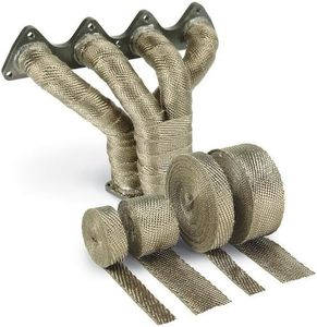 צינור עיטוף חום פיברגלס טיטניום לרכב אופנוע פליטה סעפת למטה צינור עטיפת חום לכיסוי מנוע קו דלק - Product Image 5