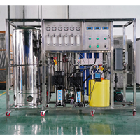 Purificateur d'eau EDI à double étage 250 LPH pour alimentation de chaudière d'usine électrique 18,25 MOhm cm avec pompe à eau brute