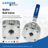 Válvula de Mariposa de Acero Inoxidable 304 CF8 Tipo Wafer Manual de Paso Completo con Sello de PTFE para Agua, Alimentos y HVAC PN16 ANSI Clase 150 ISO OEM Base
