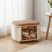 Coussin-lit d'été pour chat, partagé entre humain et chat, maisonnette pour chaton toutes saisons, tapis rafraîchissant en bois massif, accessoires pour chats