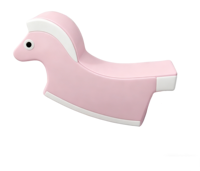 Balançoire souple personnalisée OEM en forme d'écureuil, jouet animalier en PVC pour tout-petits, équipement de jeu souple pour aire de jeux intérieure, maison, école, centre commercial