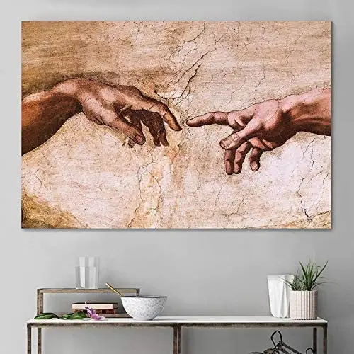 Wholesale 32x48 Inch LARGE OEM ODM HD Print Canvas Wall Art Stretched Framed HandのGod Painting Abstract