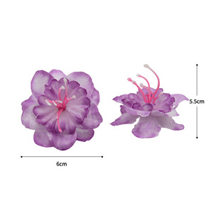 Artesanía Dongchen, Flor de Rosa de Cinco Puntas de 6 cm, Flor de Seda, Accesorios para Actuaciones en Escenario, para el Día del Niño, Baile - Product Image 5