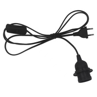 Douille de Lampe Cordon d'Alimentation 1,8m E27 EU Suspension Luminaire LED Culot Ampoule Adaptateur de Câble Avec Interrupteur 220V