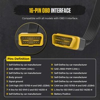 AUTOOL MMT580 OBD II Protocol Detector Breakout Box Versi Perangkat Lunak Baru Alat Analisa Mesin untuk Diagnostik ECU Power Supply