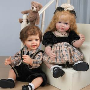 Lifereborn 22 pulgadas moda hecha a mano bebé princesa <span class=keywords><strong>vestido</strong></span> muñeca personalizada niña Reborn muñeca Kits Bebe Reborn bebé - Product Image 1