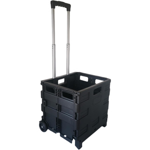 Chariot de courses pliable, léger, durable et portable avec roues pour une utilisation en supermarché et un confort extérieur - Product Image 1