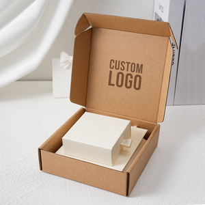 Petits bijoux recyclables avec logo personnalisé Boîte d'expédition en <span class=keywords><strong>carton</strong></span> ondulé pour <span class=keywords><strong>commerce</strong></span> électronique Boîtes postales en papier kraft brun Boîtes postales d'emballage - Product Image 3