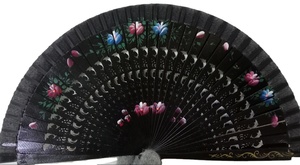 Abanico de mano artesanal de madera de 23 cm para mujer, ecológico, con pintura de festival español, para decoración de bodas - Product Image 6