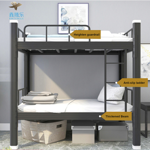 <span class=keywords><strong>Lit</strong></span> <span class=keywords><strong>superposé</strong></span> en <span class=keywords><strong>métal</strong></span> blanc pour adultes, idéal pour auberges de jeunesse et étudiants - Product Image 3
