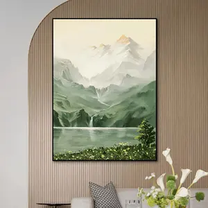 Pittura a olio moderna di arte astratta 100% dipinto a mano bellissimo paesaggio dipinto a parete