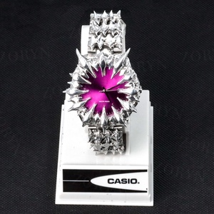 Reloj de Pulsera Digital Personalizado con Cristales de Zirconia Cúbica, Diseño Alabastro Y2K, Movimiento de Cuarzo, Acero Inoxidable, Estilo Gótico para Hombre - Product Image 5