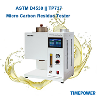 Analyseur de résidus de carbone pour produits pétroliers TIMEPOWER ASTM D4530 ISO 10370 Micro Carbon Residue Tester MCRT, écran tactile 500C