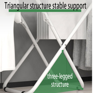 Hộ Gia Đình PP nhựa gấp vải khô giá xách tay đứng Dòng Máy sấy khăn móc áo airer trong nhà hình chữ x sàn khô giá - Product Image 3