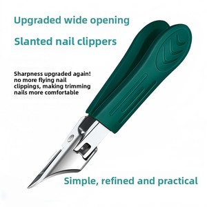 Cortauñas de plástico ultraafilado con ángulo y protector contra salpicaduras; Herramienta de precisión para uñas encarnadas; Cortauñas dedicado para uñas gruesas y duras - Product Image 1