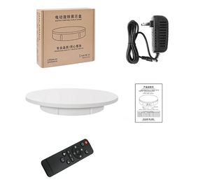 Exhibidor Giratorio Motorizado con Adaptador <span class=keywords><strong>de</strong></span> Corriente, Control Remoto, Función Potente, Manos Libres, Excelente Capacidad <span class=keywords><strong>de</strong></span> Carga, Negro - Product Image 4
