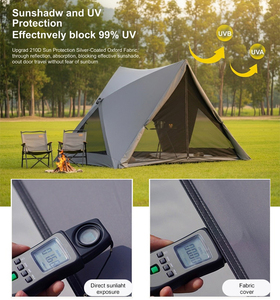 Carpa de Camping OEM para 4 Personas, Portátil, Personalizada, Impermeable, de <span class=keywords><strong>Oxford</strong></span>, con Dos Habitaciones, Automática e Instantánea - Product Image 5