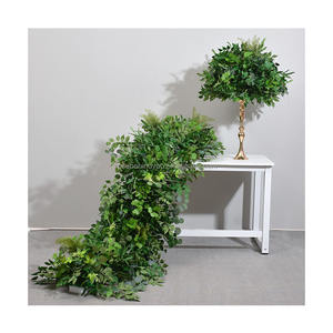 Nouvelle Arrangement Floral Artificiel en Rangées de Feuillage Vert Pur, <span class=keywords><strong>Boule</strong></span> de Fleurs Simulée, Arche Décorative pour Extérieur, Idéal pour Demande en Mariage - Product Image 1