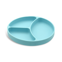 Assiette à dîner pour bébé antidérapante, garçons et filles, assiette d'alimentation réutilisable, design divisé, assiettes à ventouse pour bébé