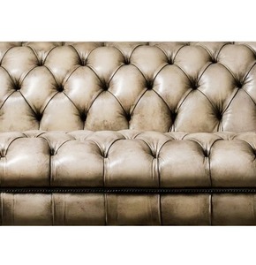 Elegante Sofá Chesterfield de 3 Plazas, Cuero Genuino, Clásico con Botones, Mueble de Sala de Estar de Lujo, Diseño Vintage - Product Image 4