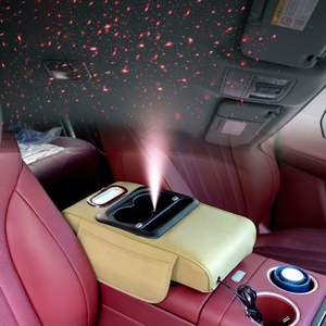 Xiantong CT-ARB003 Starry Top - Alfombrilla de Cuero Acolchada con Diamantes para Reposabrazos Central de Coche, con Carga Inalámbrica, Portavasos y Almacenamiento para Teléfono - Product Image 6