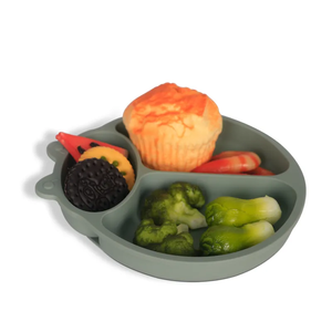 瓢虫造型分体婴儿盘防滑儿童用餐吸儿童硅胶婴儿盘套装 - Product Image 6