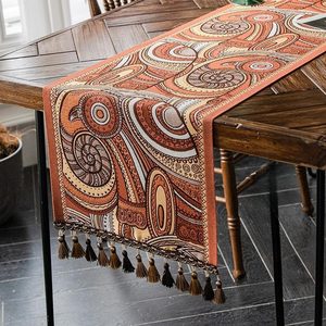 <span class=keywords><strong>Chemin</strong></span> <span class=keywords><strong>de</strong></span> <span class=keywords><strong>Table</strong></span> Jacquard Floral Géométrique Ethnique Classique Vintage 100% Polyester Tissé Technique Rectangle Décoration <span class=keywords><strong>de</strong></span> <span class=keywords><strong>Table</strong></span> à Manger - Product Image 6