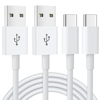 Cable de Carga Rápida USB-C a USB-A 2.0, Velocidad de 480 Mbps, Cobre Puro, para Android, Cable de Carga USB-C a USB-C para iPhone